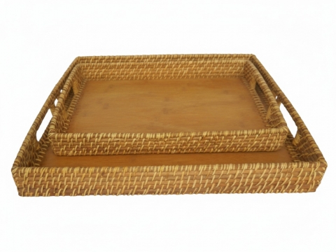 Vietnam eco-friendly rattan tray